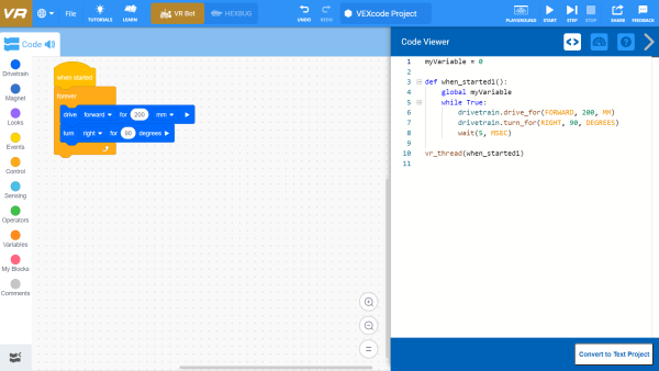 VEXcode vr | Tech Harbor Education